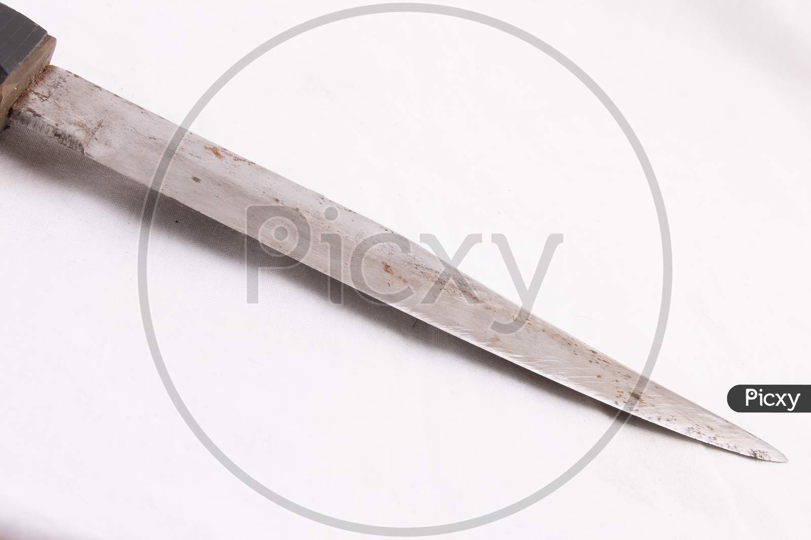 Vintage Dagger Knife Blade Isolated On White