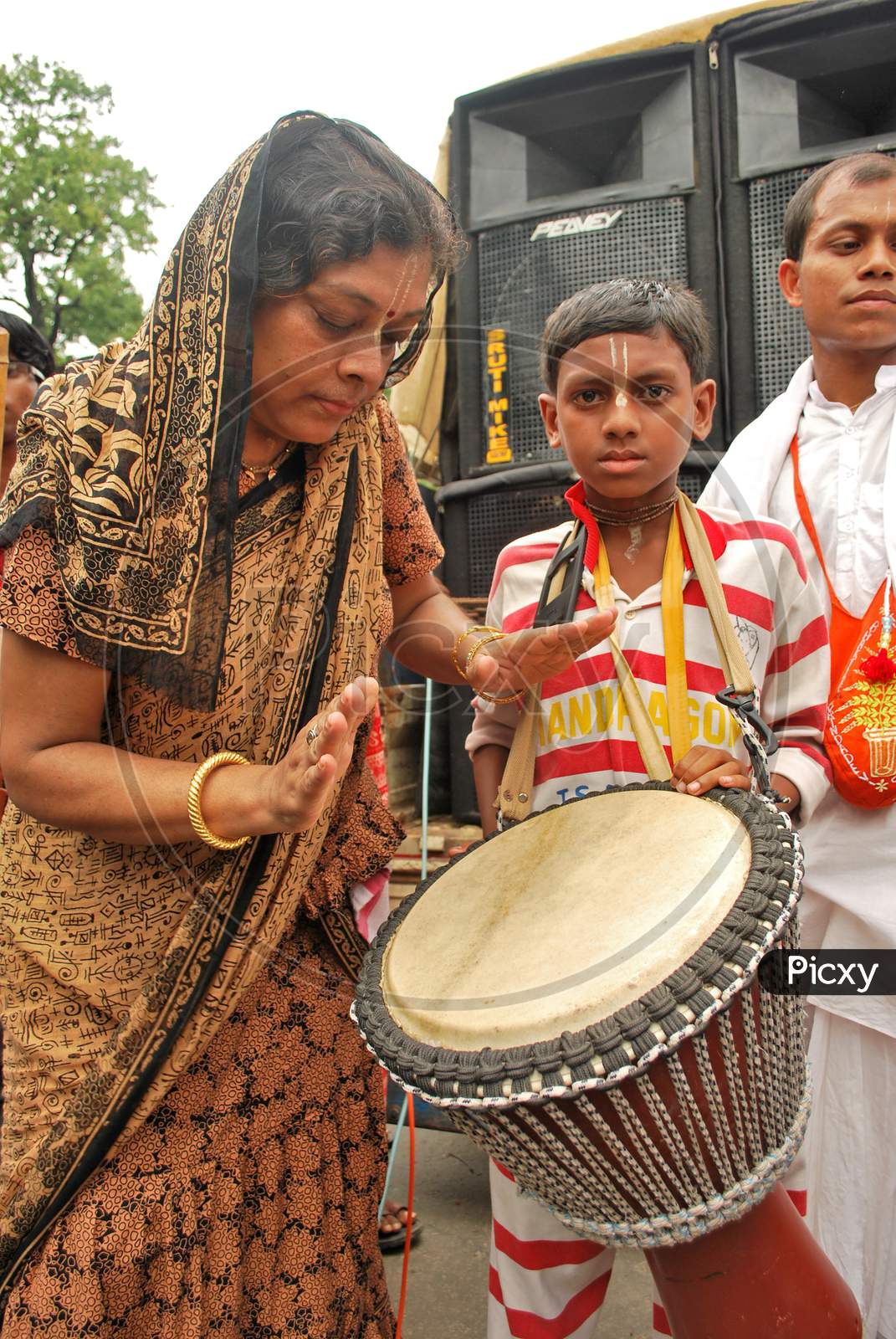 isckon devotee celebrating ratha yatra festival