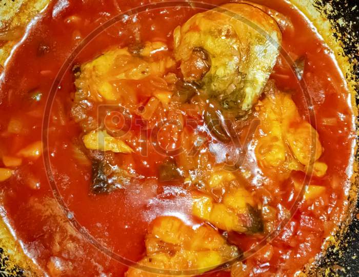 home made fish in indian flavor
