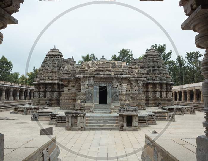 The Keshava stone temple at Somanathapura in Karnataka/India.