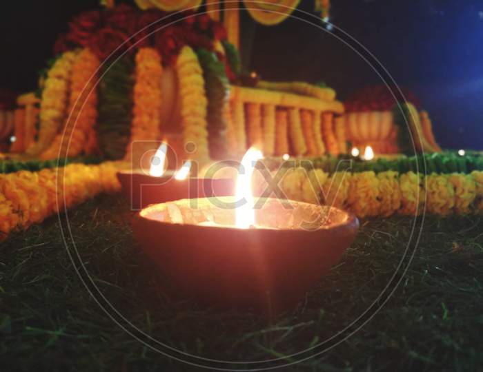 Diwali Celebration ,decoration gave lightning