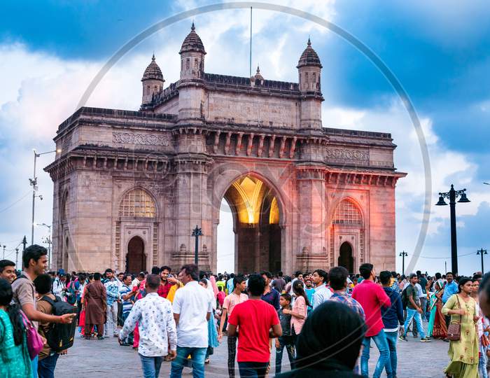 A view of Gateway of India at evening time.