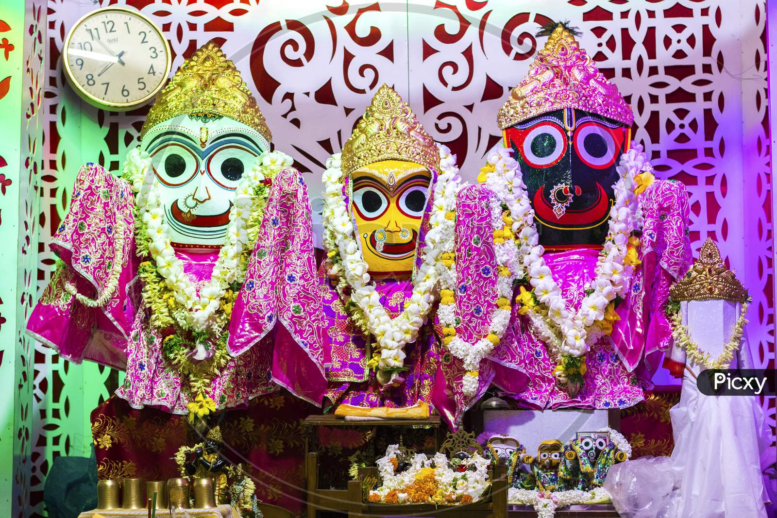 Idols of God Jagannath,Balarama and Goddess Subhadra