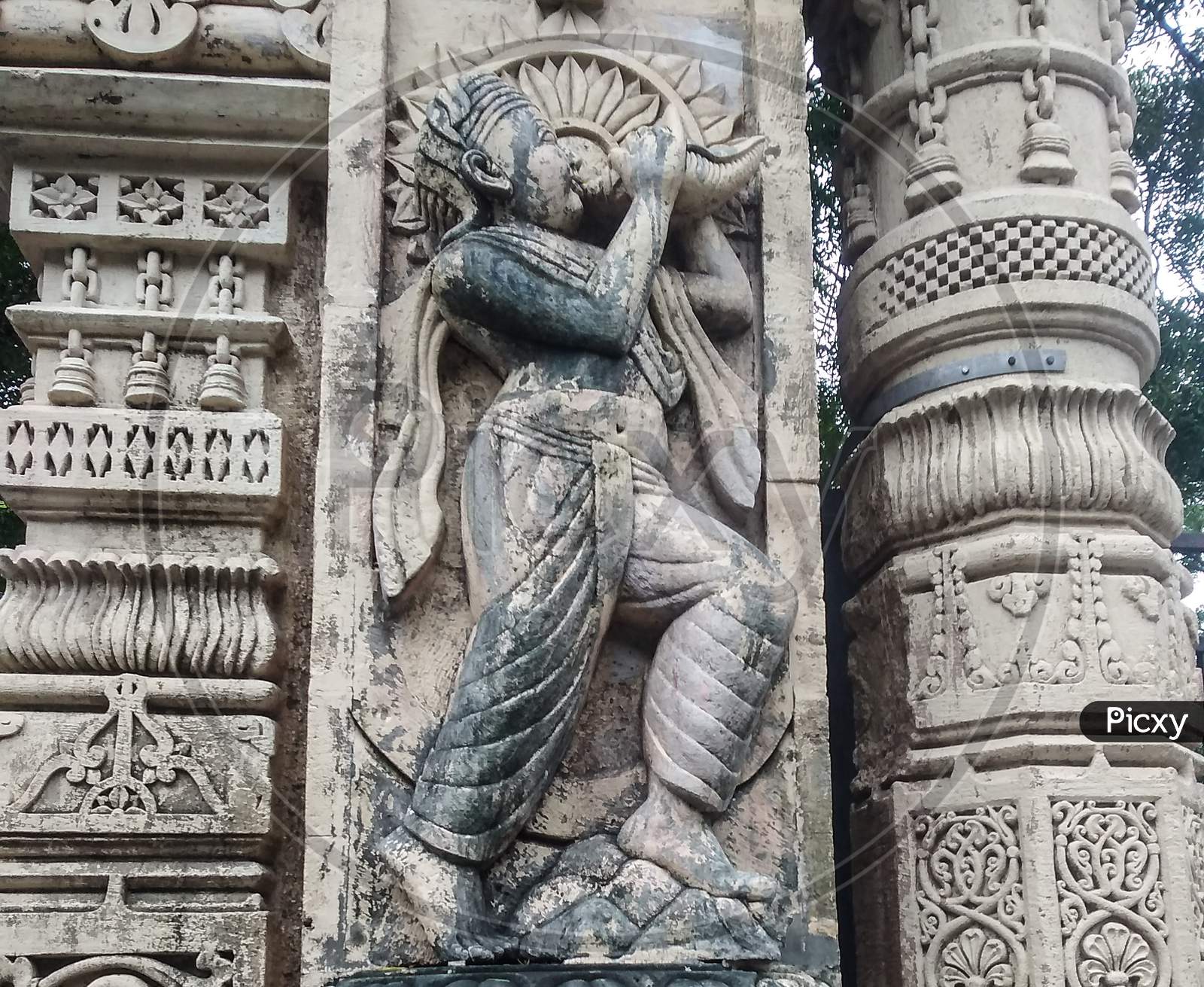 Old statue Krishna