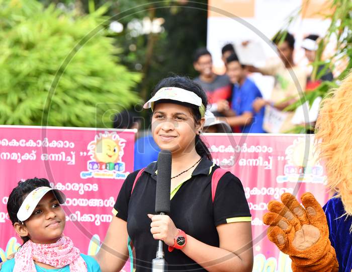 sadhika venugopal 15 September 2018 Participants Of The Run For New Kerala Mini Marathon Emak At Durbar Hall Ground At Kochi