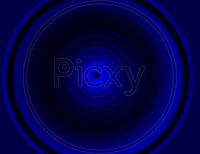 Magnetic radiating pattern with blue shade symmetry concentration circles
