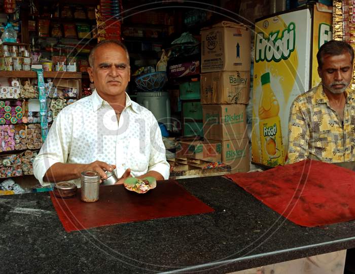 Indian Pan Shop People In Betel Store.
