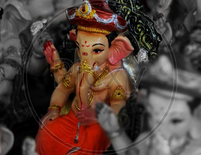 Idols Of The Great Lord Ganesha At Shops