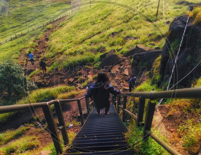 Stairs to Kalsubai peak