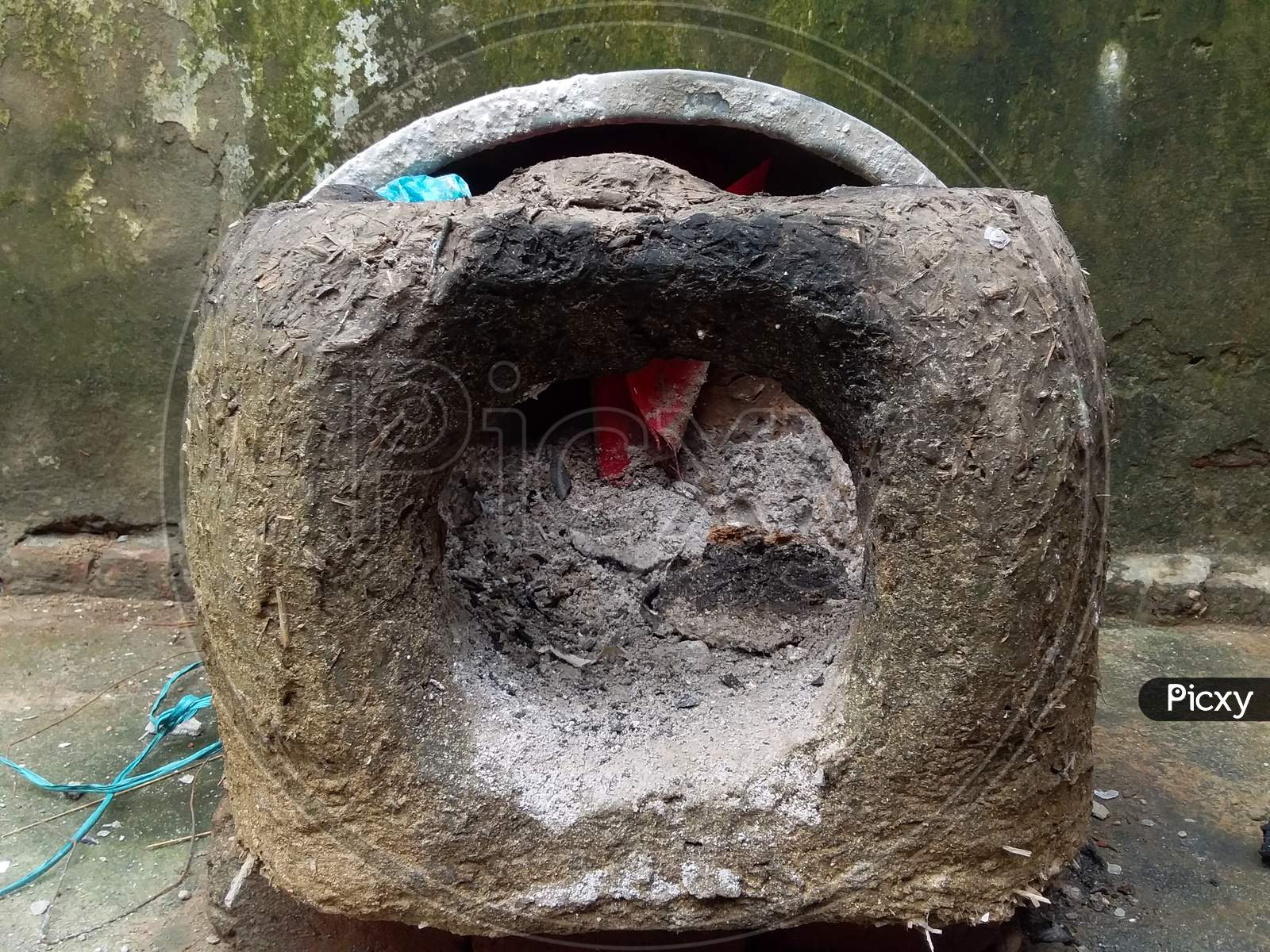 A Clay Stove Used For Making Food In Indian Homes Especially In Village Of.