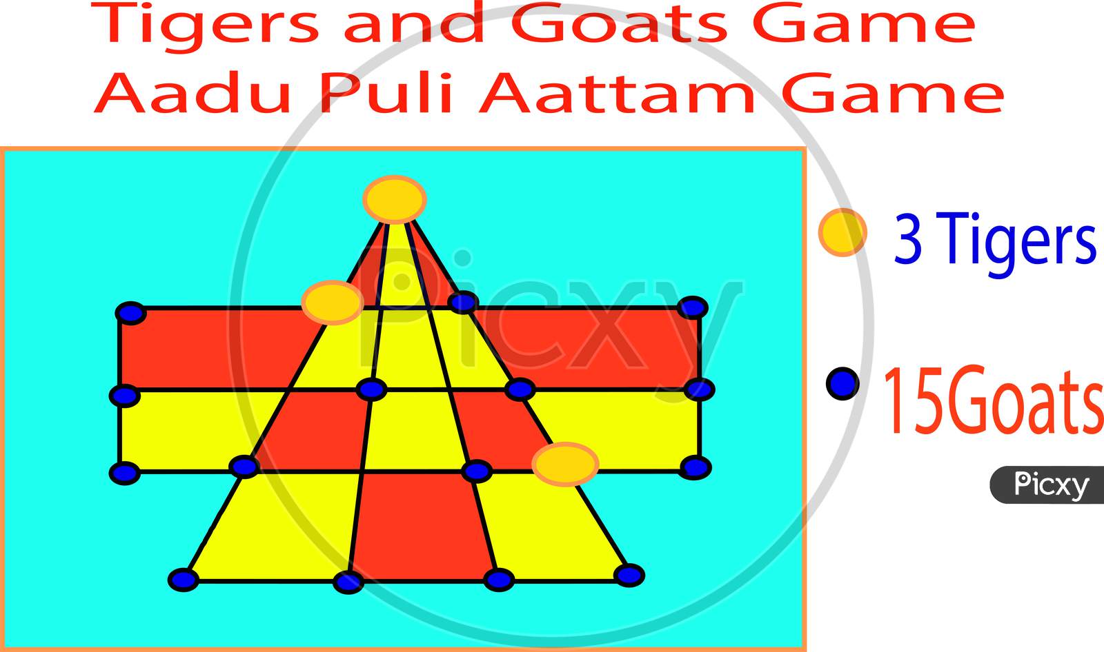 tigers and goats game Art & Illustration