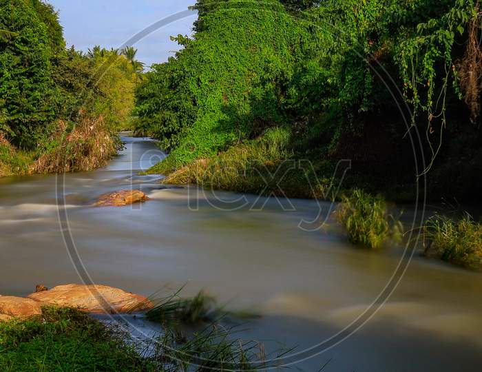 River at slow shutter