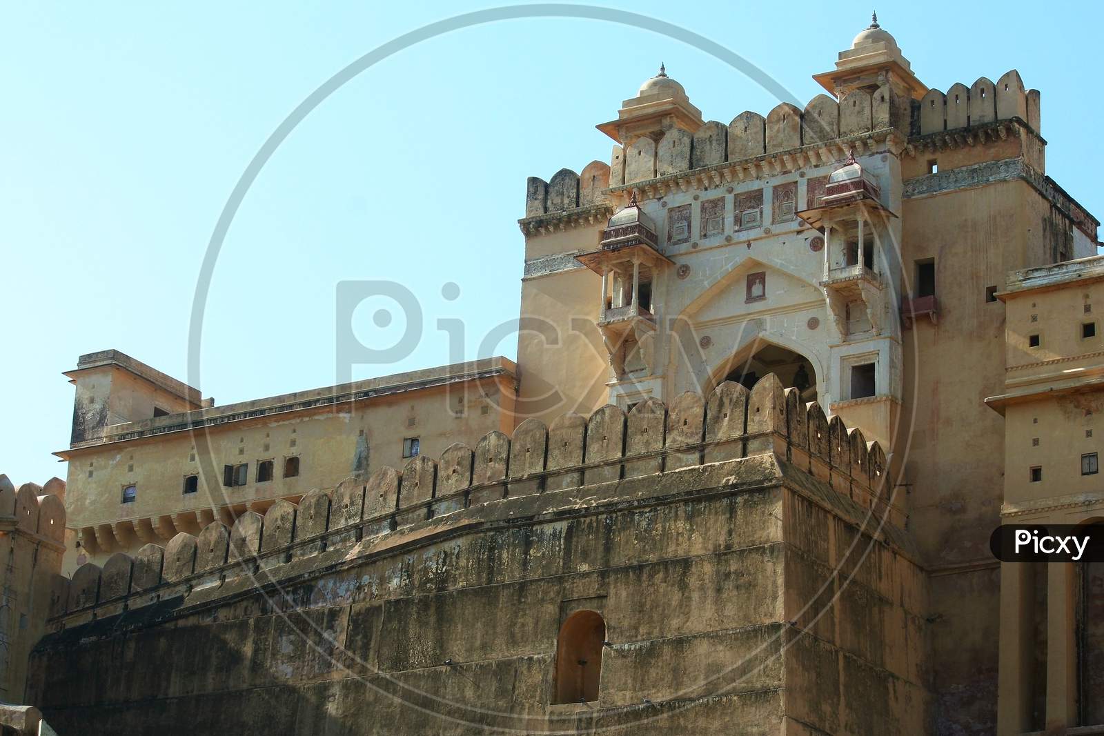 Historical tourist destination amer fort in Jaipur, Rajasthan