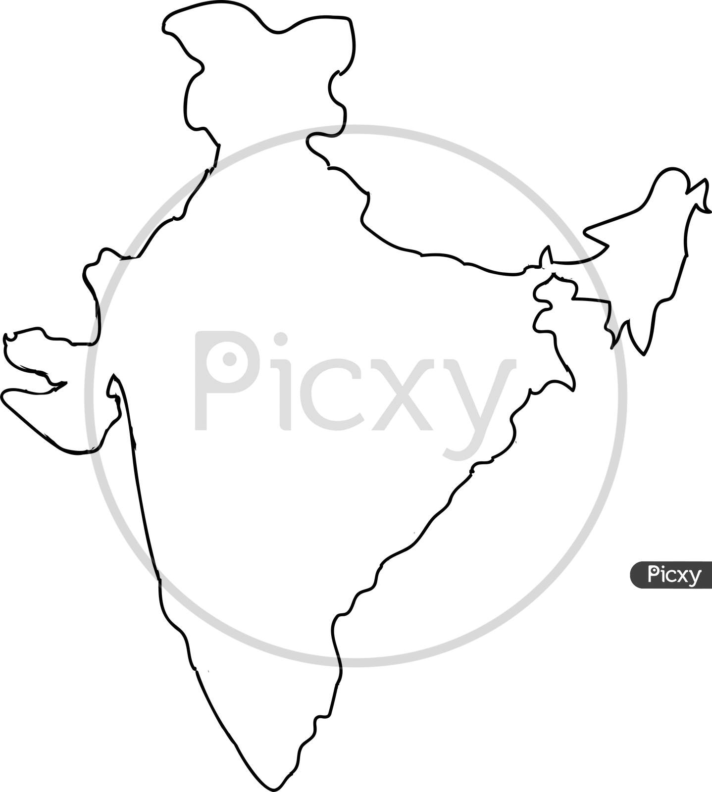 india map Art & Illustration