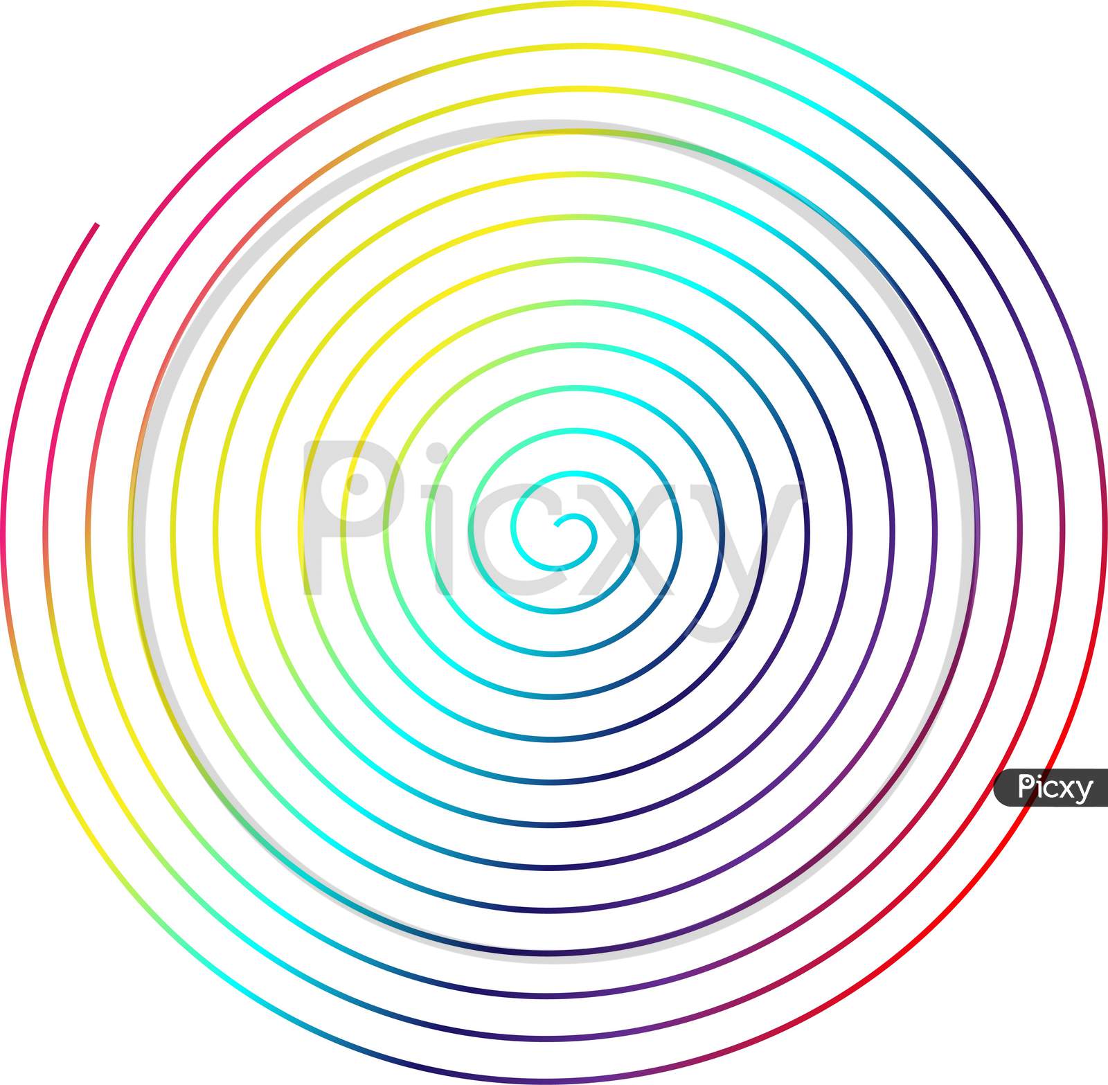 spiral multicolor Art & Illustration