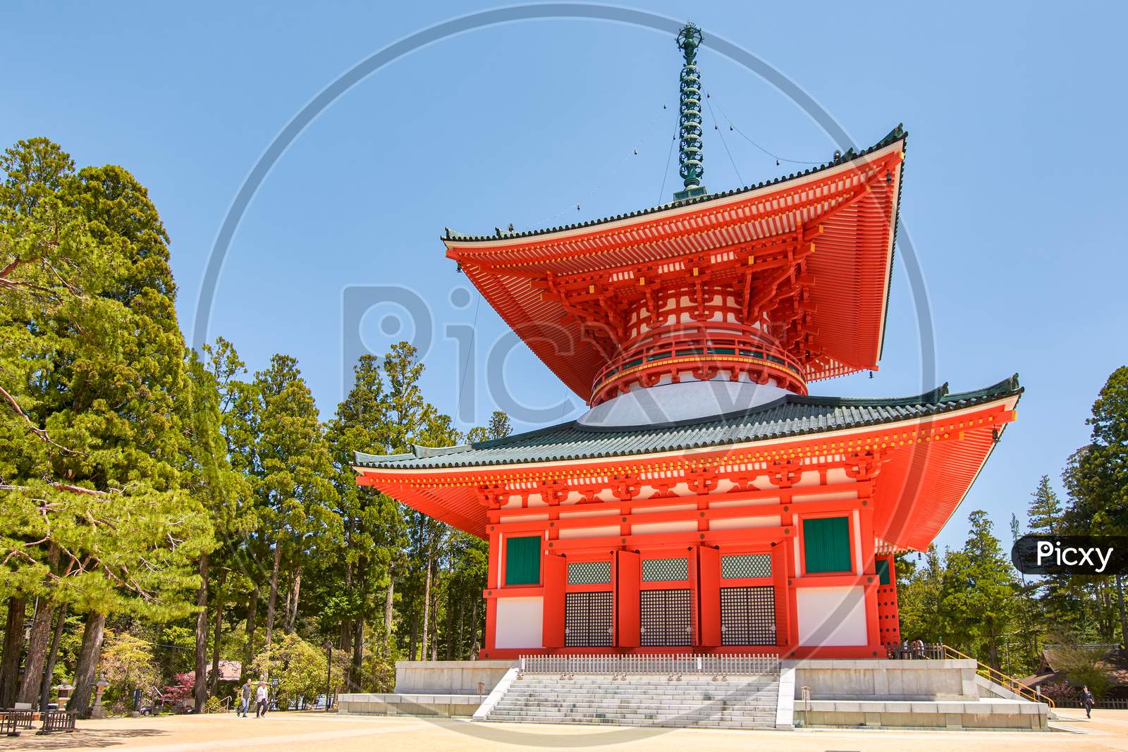Konpon Daito Pagoda At The Danjo Garan Buddhist Temple Complex Of Koyasan, Japan