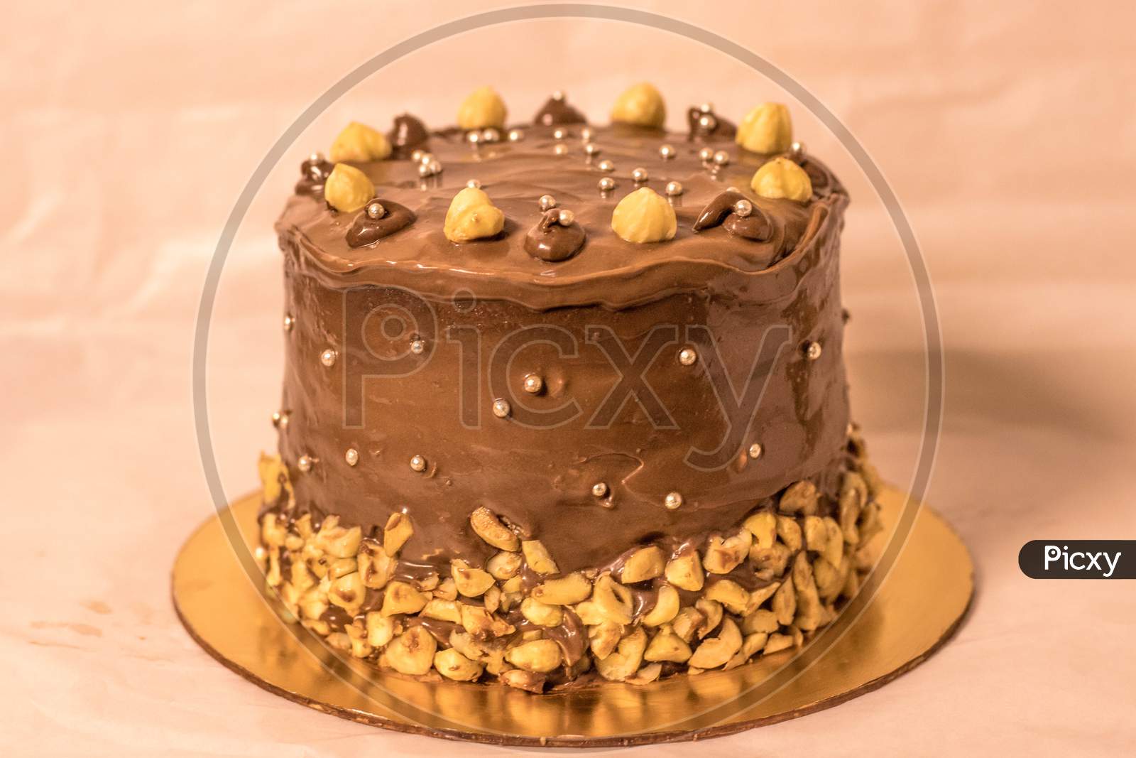 Hazelnut chocloate truffle birthday cake