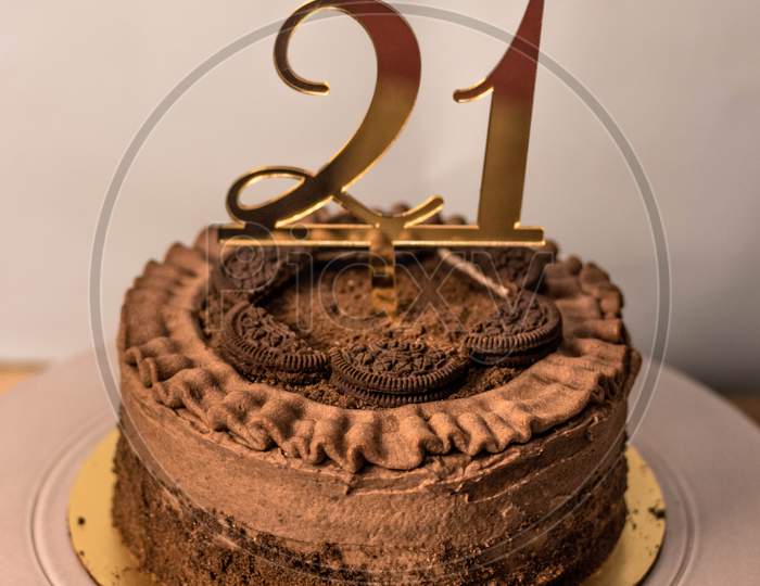 Oreo chocolate 21st birthday cake