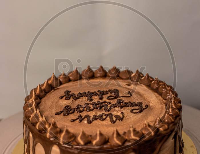 Chocolate sweet truffle birthday cake
