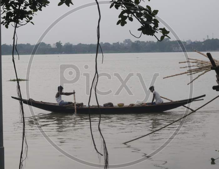 A View Of the Ganga river In Kolkata On August 23  2020