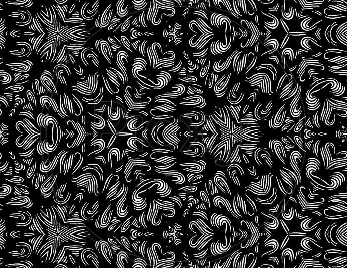 Beautiful And Elegant Monochromatic And Grey Symmetrical Mandala Designs On Solid Sheet Of Wallpaper