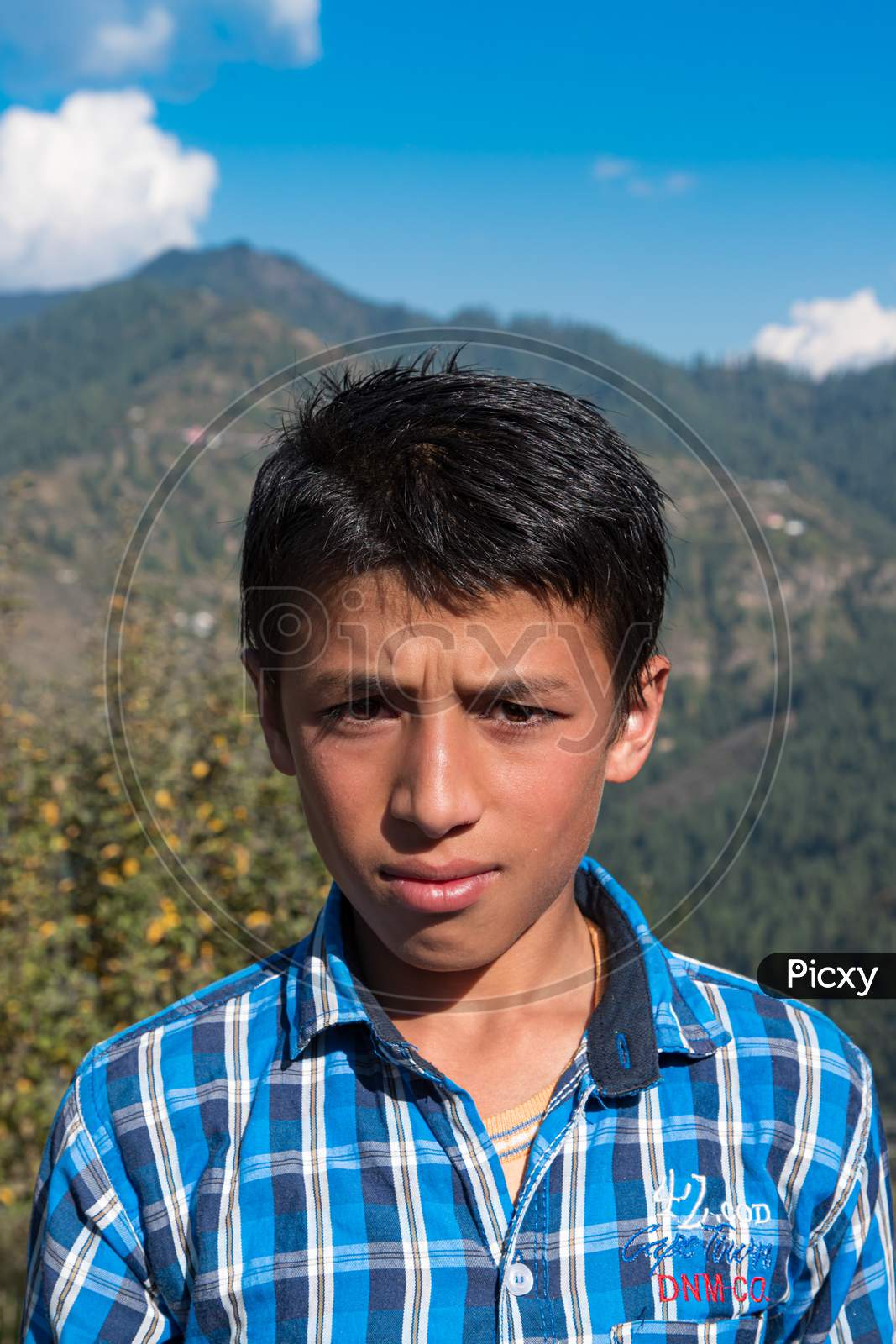 Portrait of a  boy in himachal pradesh