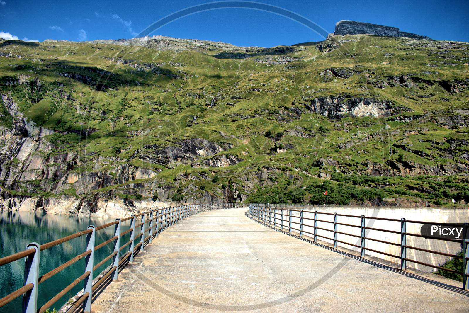 Zervreila dam in Switzerland 31.7.2020