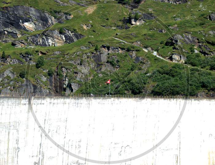 Zervreila dam in Switzerland 31.7.2020