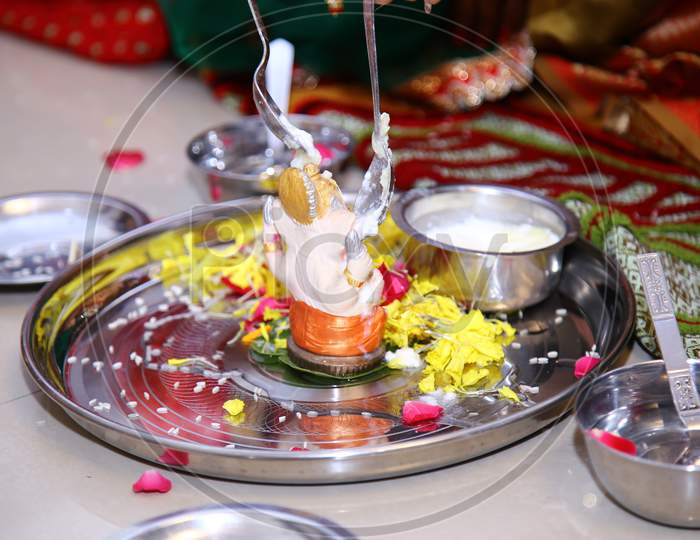 Ganesh Puja In Indian Culture Wedding Ceremony