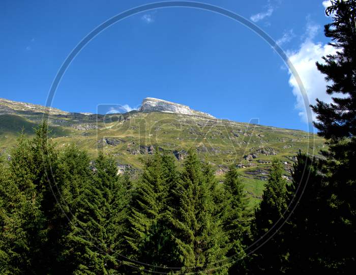 Landscape in Zervreila in Switzerland 31.7.2020