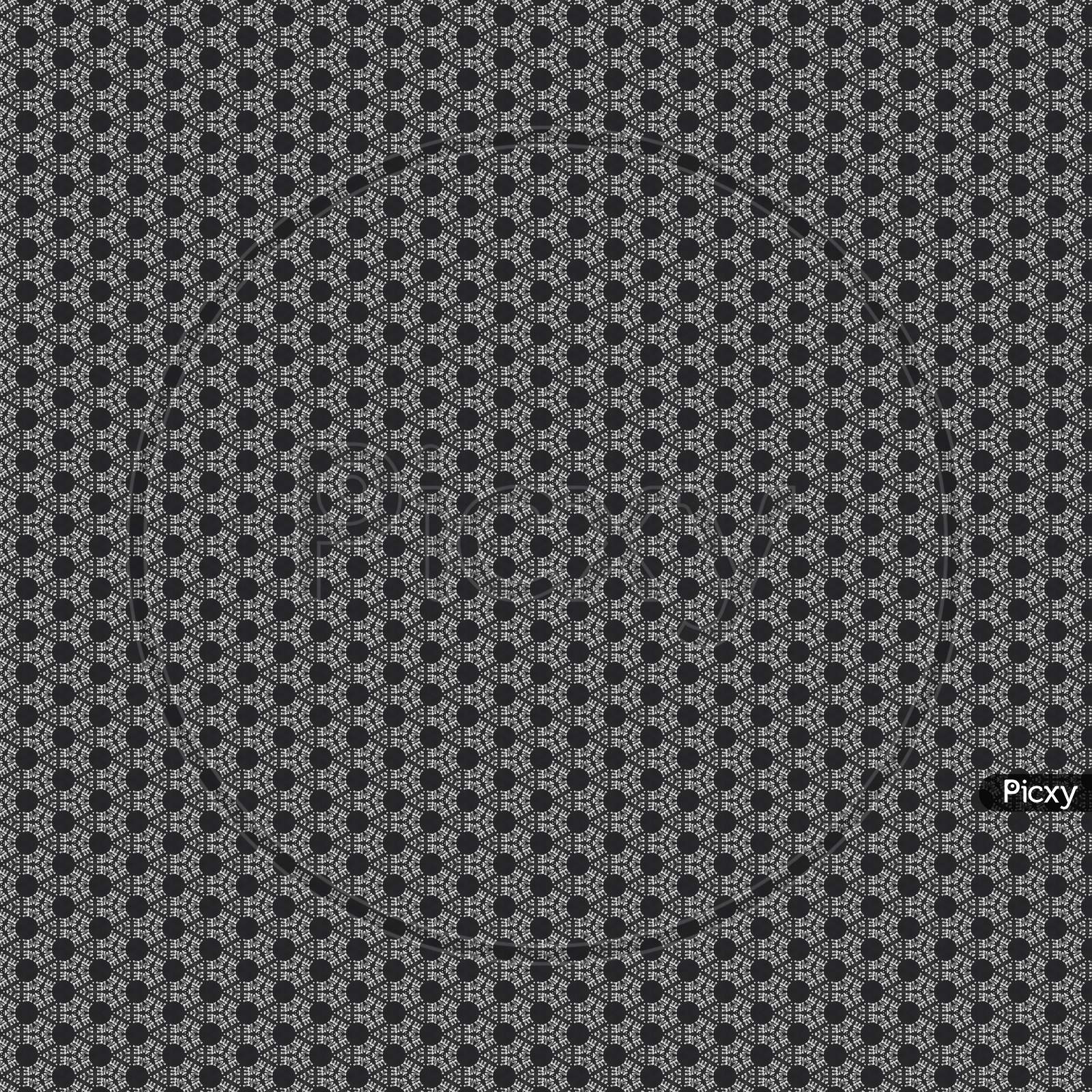 Elegant And Ornamental Dark Grey Symmetrical Designs On Solid Sheet Of Wallpaper. Concept Of Home Decor And Interior Designing