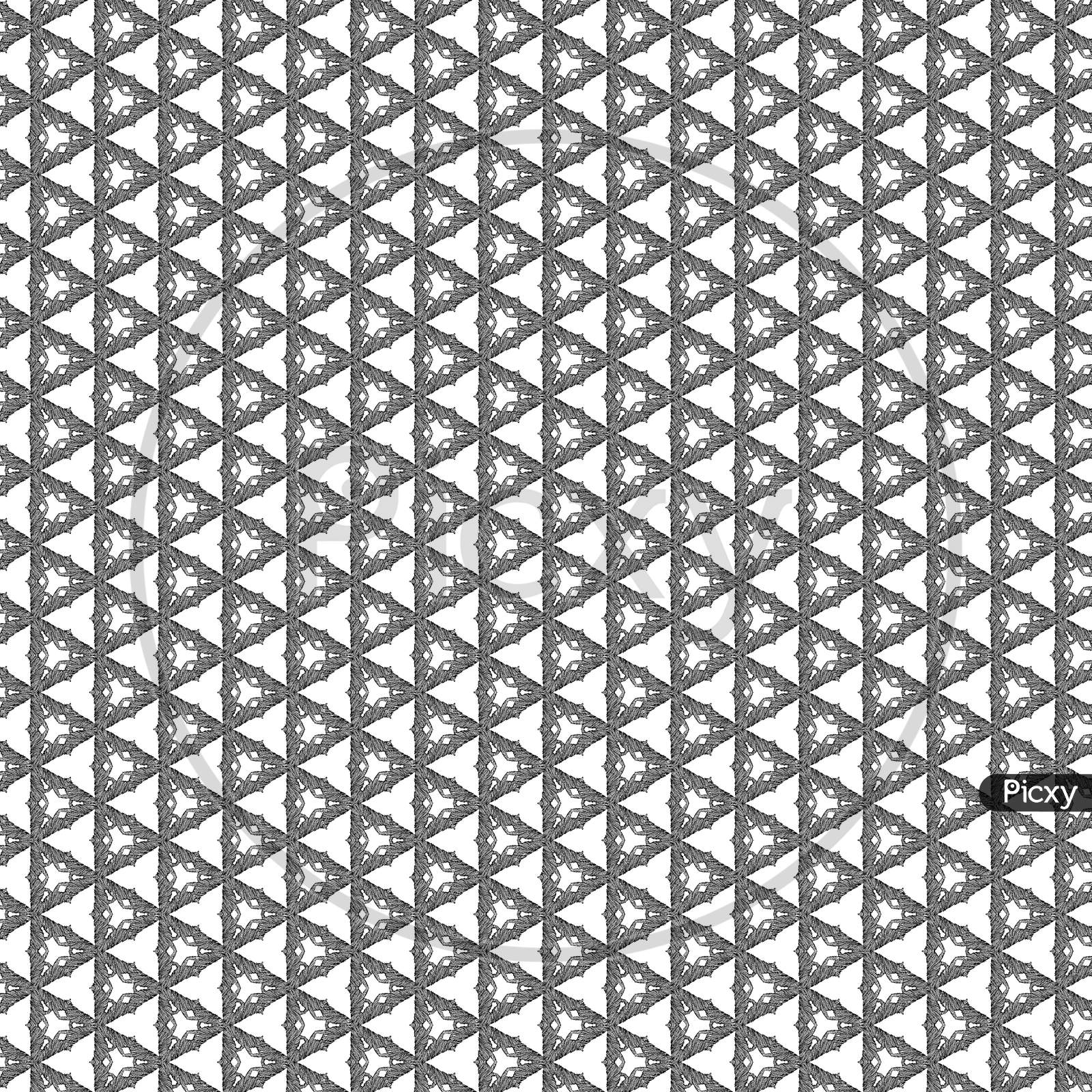 Beautiful And Elegant Monochromatic And Grey Symmetrical Mandala Designs On Solid Sheet Of Wallpaper.