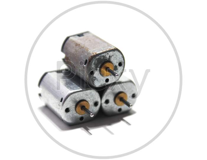 A picture of electric drone motor with white background
