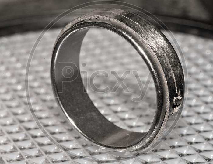 Silver Finger  Ring Closeup Photo , Finger Asscesory