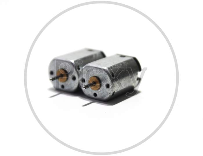 A picture of electric drone motor with white background