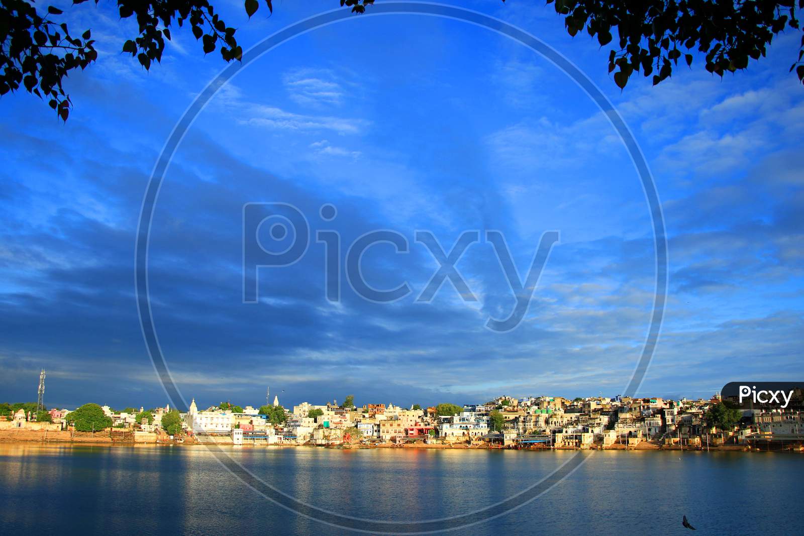 A beautiful view of the Holy Lake of Pushkar on August 25,2020.