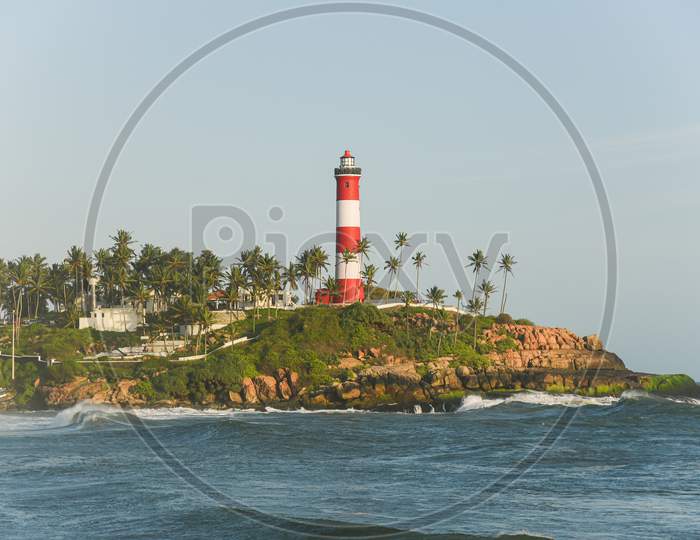 Kovalam beach and Vizhinjam light house, Trivandrum, Kerala