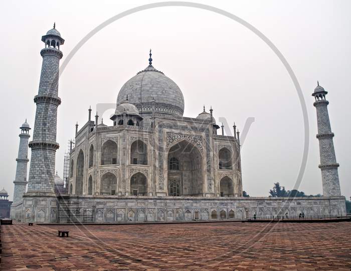 Architecture Marvel Construction Of One Of The Seven Wonders Of The World:Tajmahal.