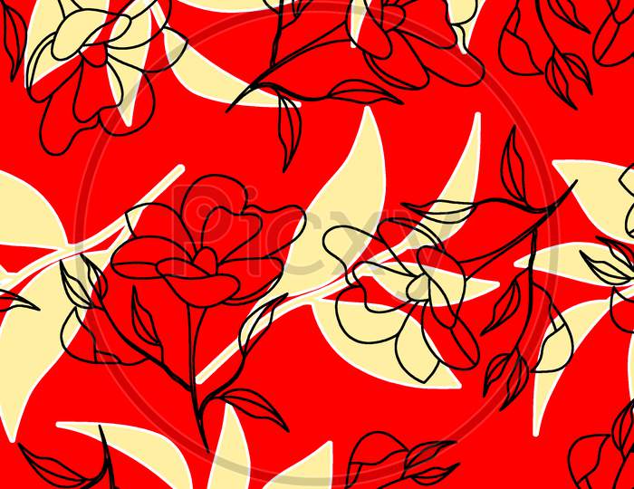Flowers in patterns and background design