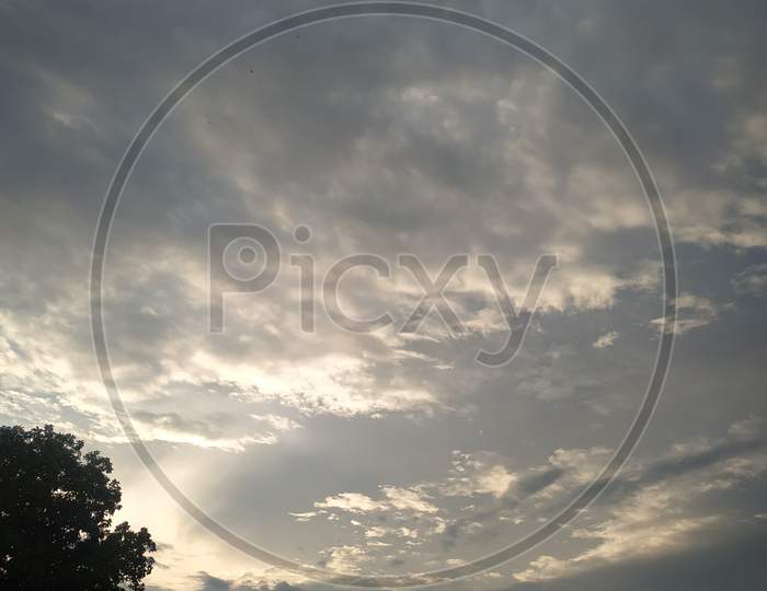 Dramatic Sky View In Bihar. This Photo Is Taken In India.