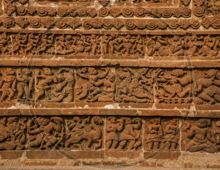 The terracotta works in the wall.