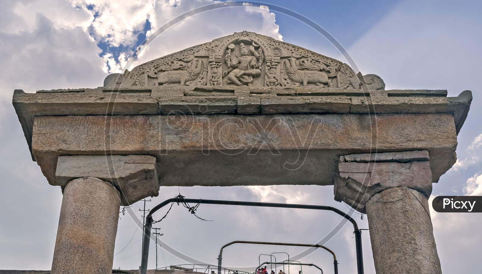 Stone Carved Gate Leading To The Gomateshwara Temple, Shravanbelgola.