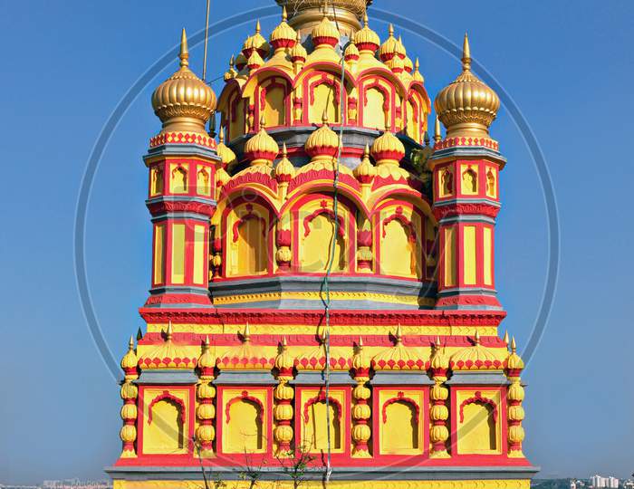 Colorful Dome Of Oldest Heritage Structure In Pune - Parvati Temple.