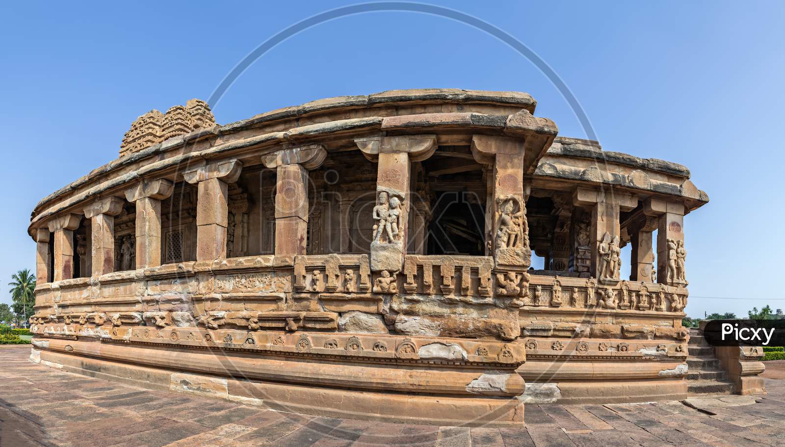Panorama Image Of Durga Temple In Aihole, Karnataka, India.