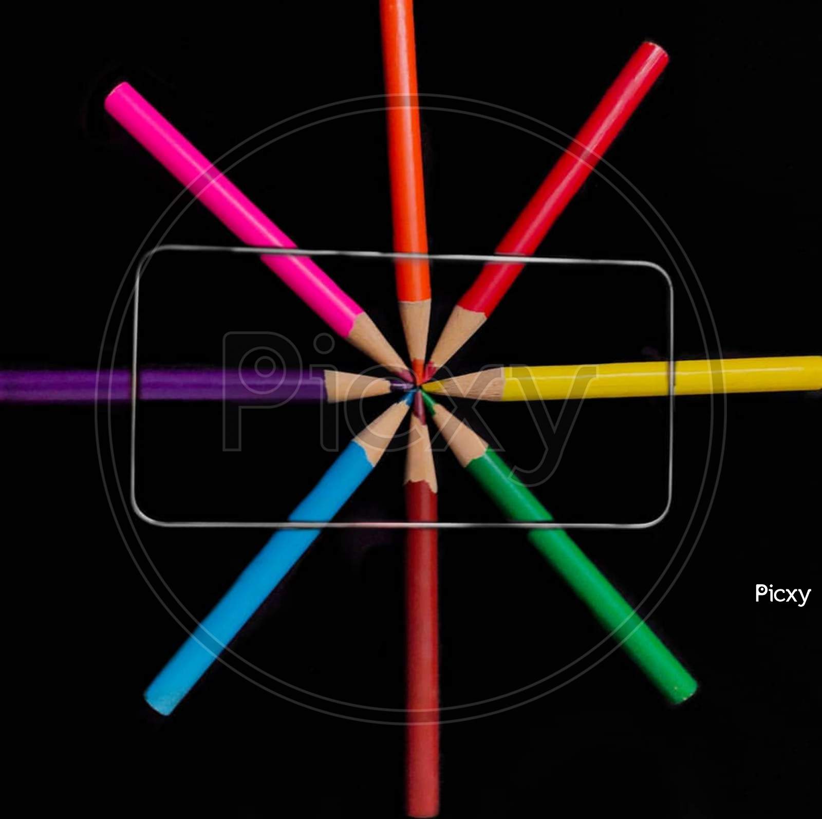 Colorful pencil photography.