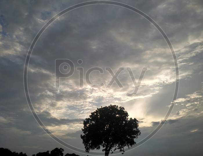 Dramatic Sky View In Bihar. This Photo Is Taken In India.