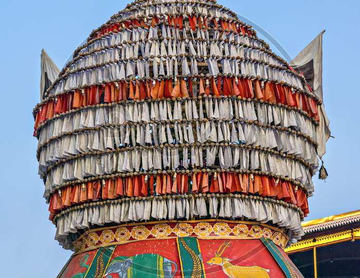 Colorful , Decorated Chariot Top At Udupi Shri Krishna Temple.