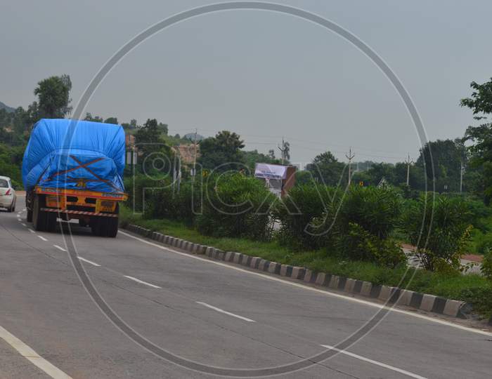 Indian highways with Lorry