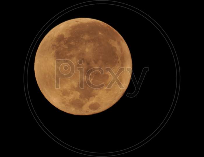 Full moon closeup pictures.lunar eclipse orange moon.