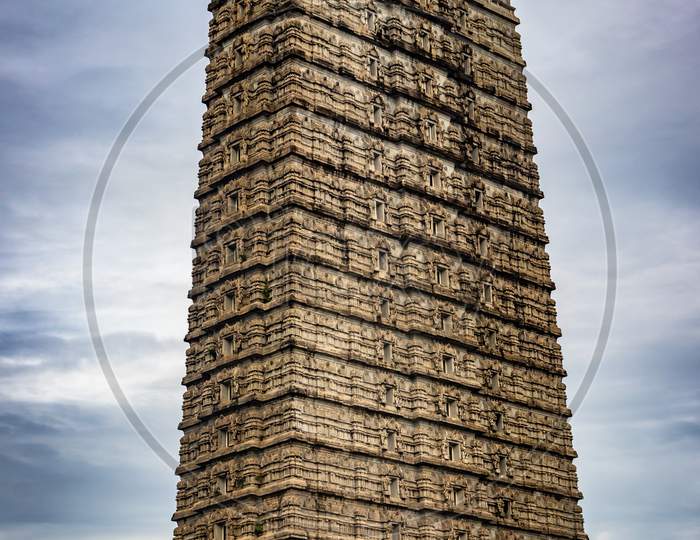 Murdeshwar Temple Rajagopuram Entrance With Flat Sky
